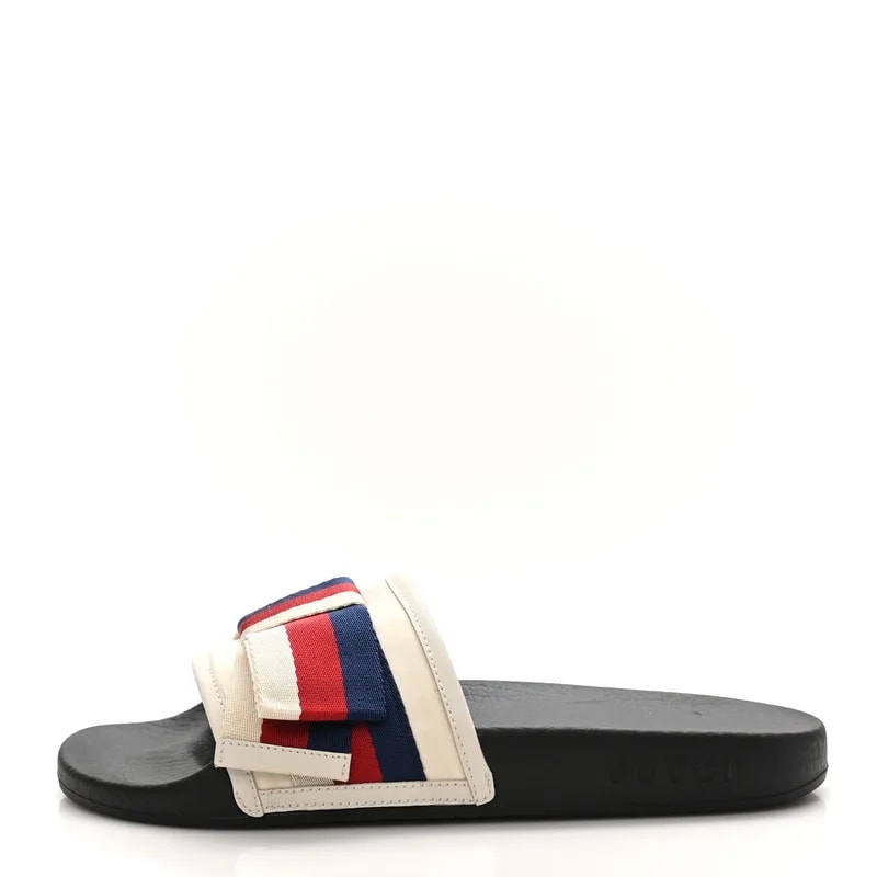 Gucci — Web Sylvie Bow Slide 38 — Designer Shoe — resale