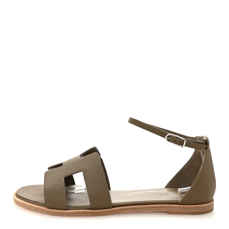 Hermès — Santorini 41 Etoupe — Designer Shoe — resale