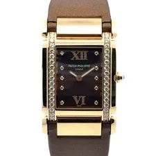 Patek Philippe — Patek Philippe Twenty-4 4920R-001 18k Rose Gold Diamond Bezel Chocolate Dial Lad — Watch — resale