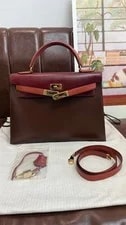 Hermès — Hermès Kelly Sellier 32 H Brique 2-Way Satchel — Handbag — resale