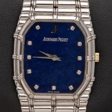 Audemars Piguet — Audemars Piguet Bamboo 27mm Factory Diamond Lapis Dial 18K White Gold — Watch — resale