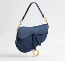 Dior — Christian Dior Saddle W/ Strap Deep Ocen Grained — Handbag — resale
