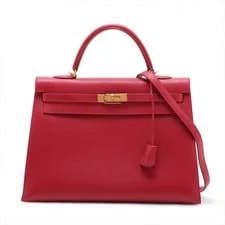Hermès — Hermès Kelly 35 Serie Cushbell Vif Metal Fittings □E: 2001 — Handbag — resale