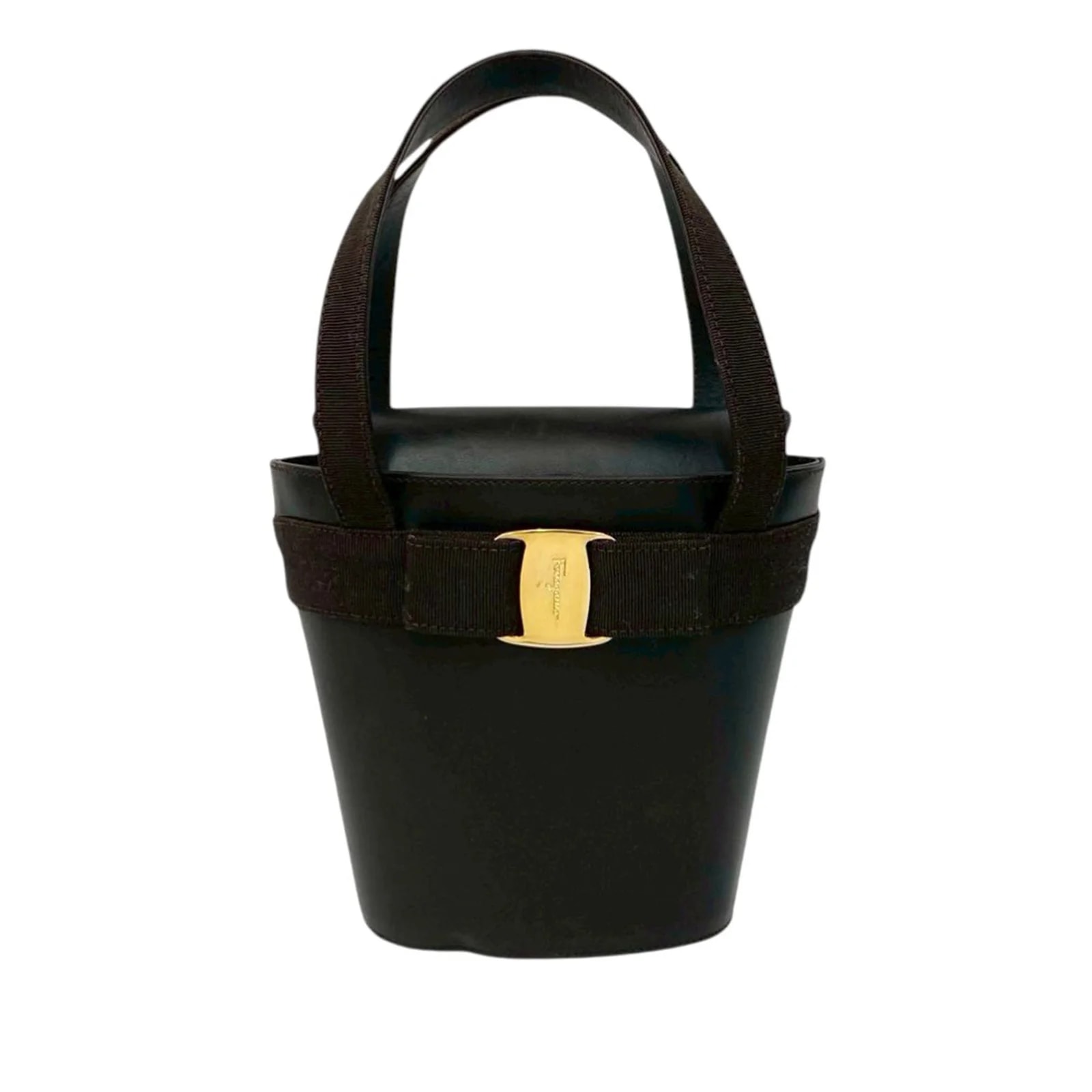 Ferragamo — Vara Bow Top Handle Bucket — Handbag — resale