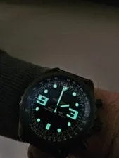 Breitling — Breitling Chronospace Black Ana-Digit on . Black Bracelet; Travel Case! — Watch — resale