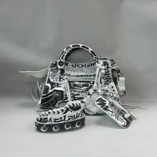 Balenciaga — Auth Balenciaga Neo Classic City Mini Graffiti Print Hardware — Handbag — resale
