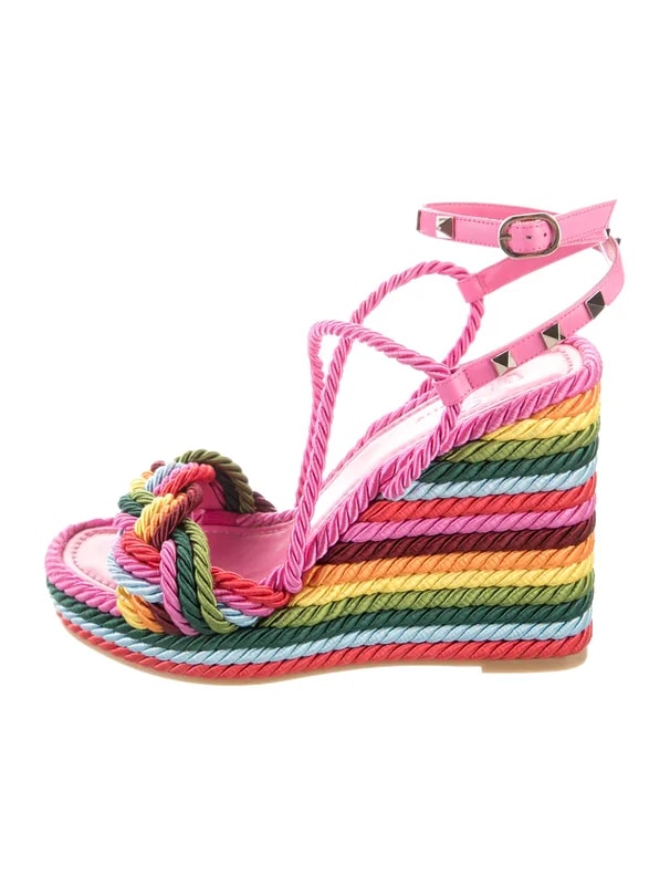 Valentino — Rockstud Accents Espadrilles — Designer Shoe — resale