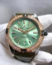 Breitling — Breitling Super Chronomat 38mm 18K Rose Gold Diamond Bezel U17356531L1P1 — Watch — resale
