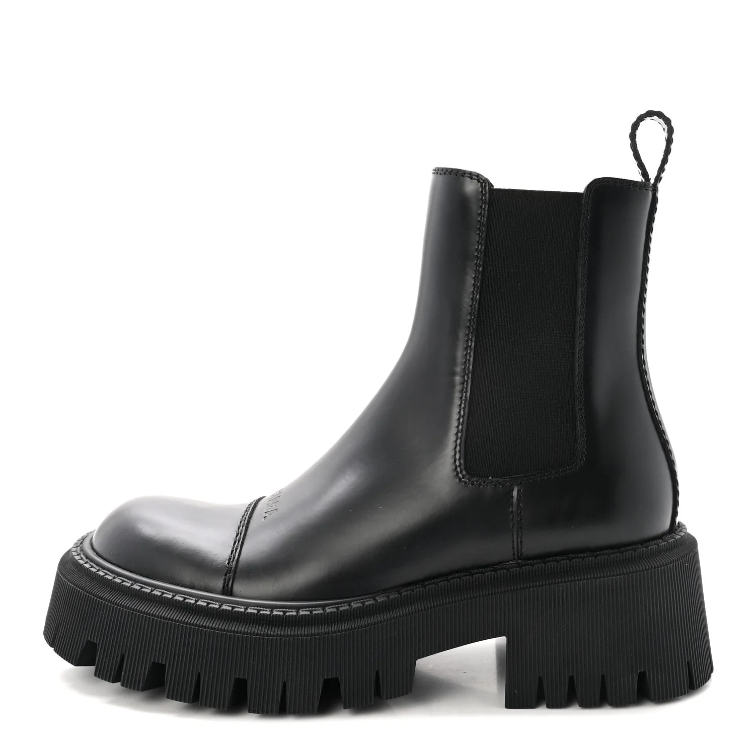 Balenciaga — Jive Smooth Logo Embossed Tractor 20mm Chelsea 35 — Designer Shoe — resale