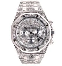 Audemars Piguet — Audemars Piguet Royal Oak Chronograph 41mm Iced OUT 26320ST.OO.1220ST.01 B/Paper — Watch — resale