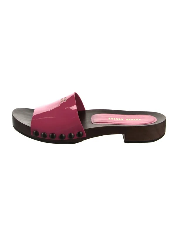 Miu Miu — Pattern Slides — Designer Shoe — resale