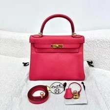 Hermès — Hermès Kelly 28 Lipstick Hardware Convertible Auth — Handbag — resale