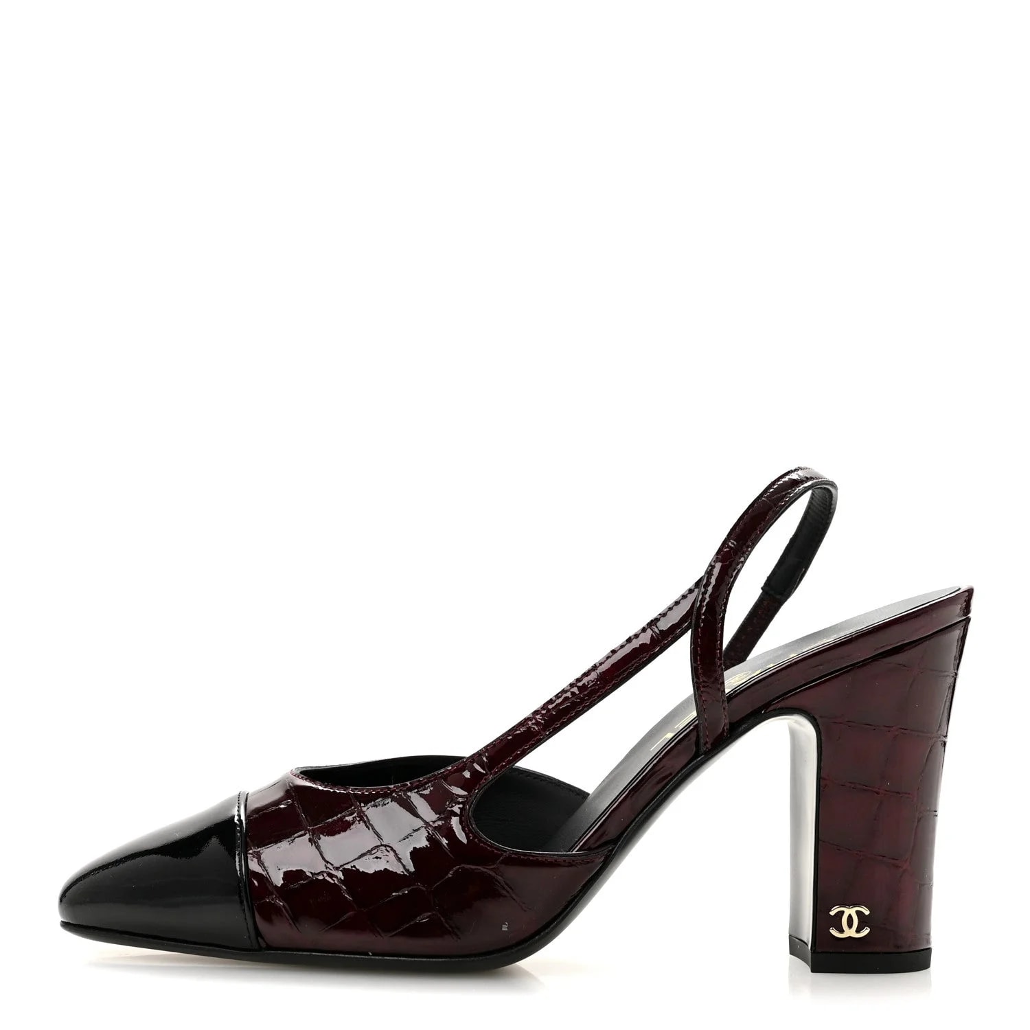 Chanel — Embossed Ballerina 38.5 Dark — Designer Shoe — resale