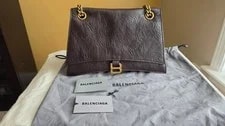 Balenciaga — Authentic Balenciaga Medium Dark Crush Chain-strap — Handbag — resale