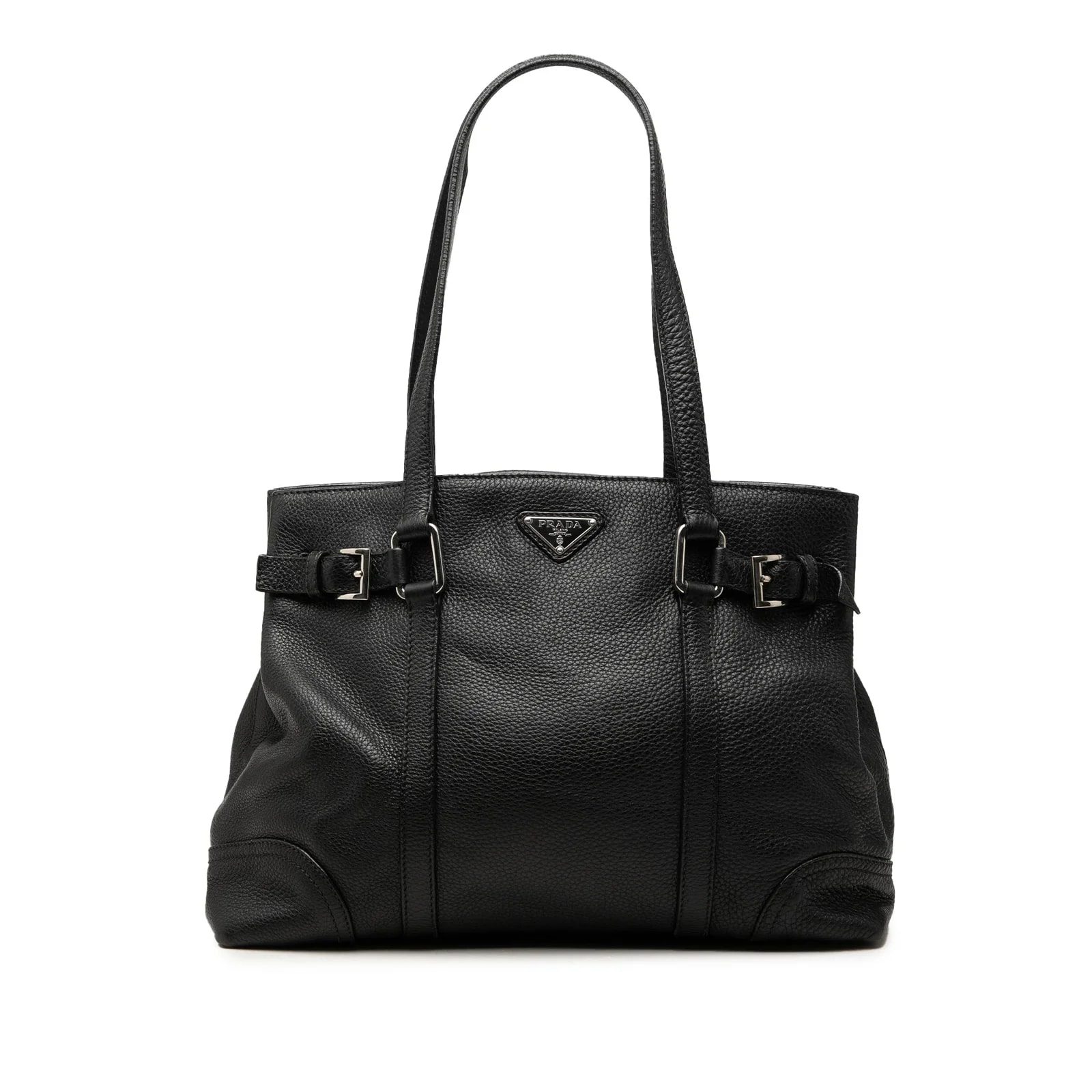 Prada — Vitello Daino Buckle — Handbag — resale