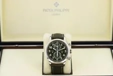 Patek Philippe — Patek Philippe 5924G-010 Pilot Travel Time Flyback Chrono Khaki Green White Gold — Watch — resale