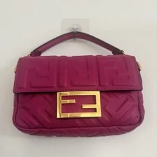 Fendi — Fendi Embossed Mini Baguette With Hardware — Handbag — resale