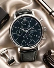 IWC — IWC Portofino Chronograph Black Dial - Ref# IW391008 - 42mm — Watch — resale