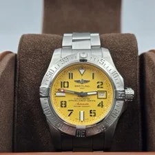 Breitling — 2017 Papers Breitling Avenger II Seawolf A173311 Yellow Dial 44mm BOX — Watch — resale