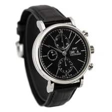 IWC — IWC Portofino Day Date Chronograph Steel Automatic 42 Mm Black IW391029 — Watch — resale