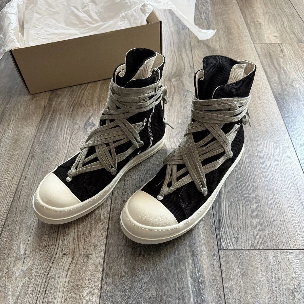 Rick Owens DRKSHDW — Rick Owens Drkshdw Temple Megalace /Milk — Sneaker — resale