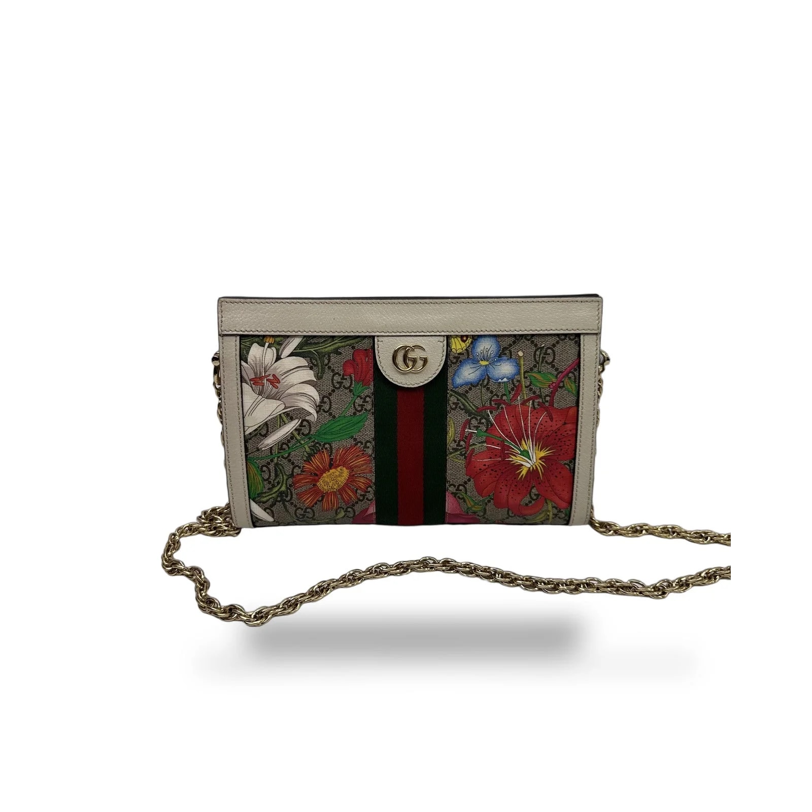 Gucci — Gucci Ophidia Chain Flora GG — Handbag — resale
