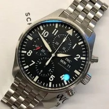 IWC — IWC Pilot IW377710 Automatic Chronograph Black Box Papers Unworn — Watch — resale