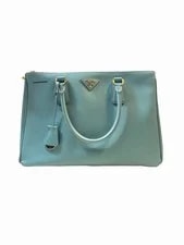Prada — Prada Galleria Lux Double Zip Anice Hardware/cards — Handbag — resale
