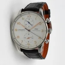 IWC — IWC Portugieser Leather Steel Silver Arabic Dial Automatic IW371604 — Watch — resale