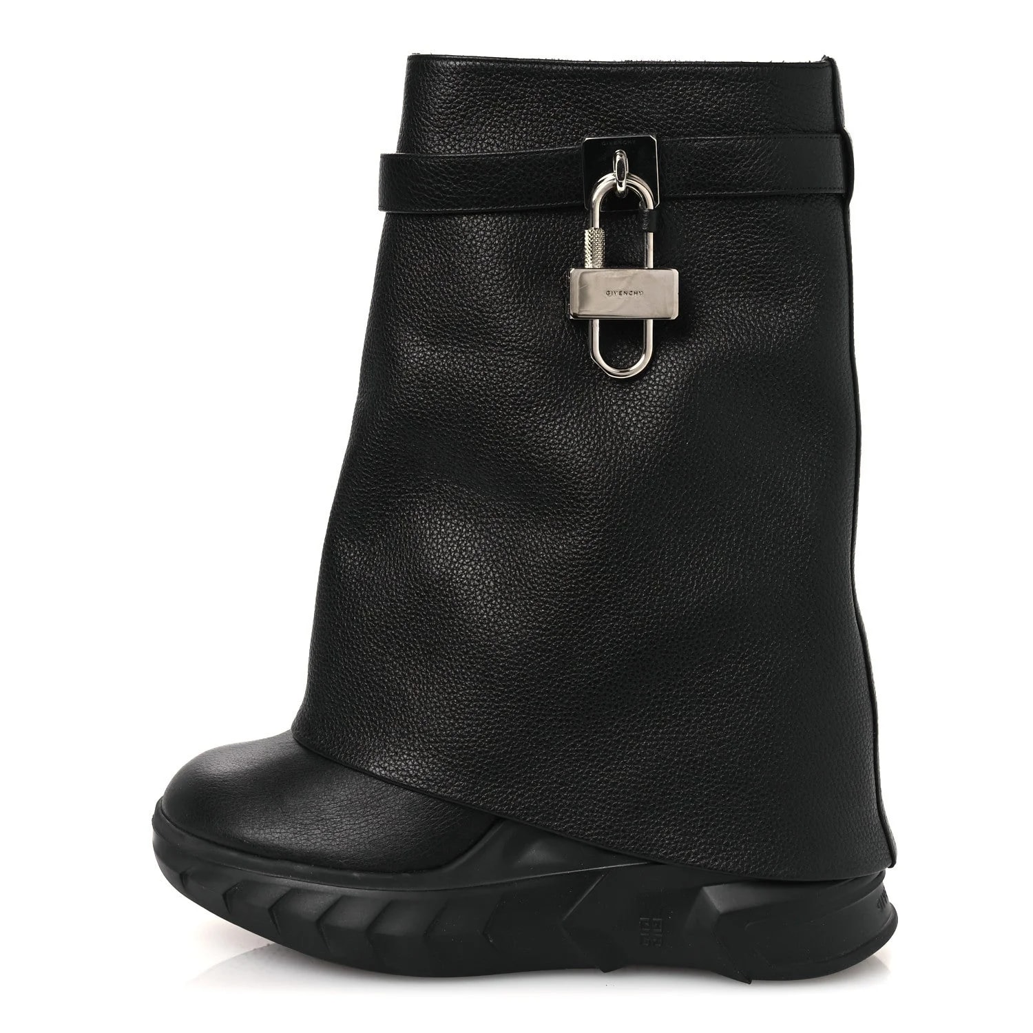 Givenchy — Grained Shark Lock Biker Ankle 40 — Designer Shoe — resale
