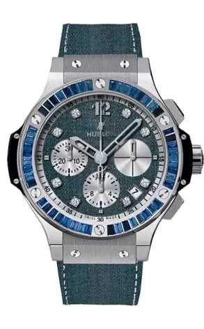 Worldofluxuryus — Hublot Big Bang Chronograph Stainless Steel & Sapphires — Watch — resale