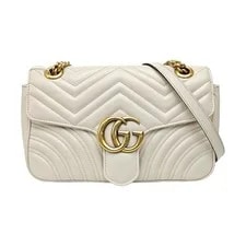 Gucci — Gucci Chevron GG Marmont Medium Chain — Handbag — resale