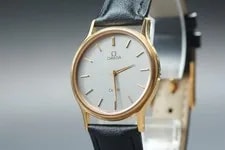 Omega — 1980s Omega de Ville Quartz Cal.1365 Push Crown Silver Dial — Watch — resale