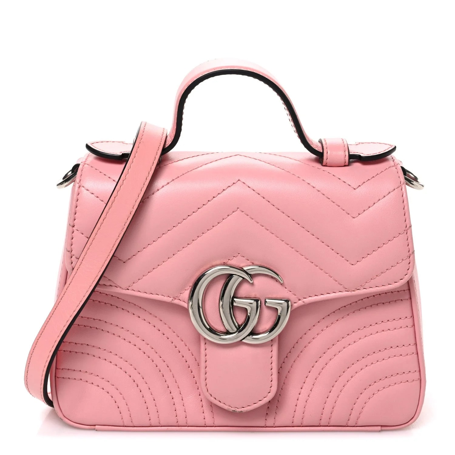 Gucci — Matelasse Mini GG Marmont Top Handle Wild — Handbag — resale