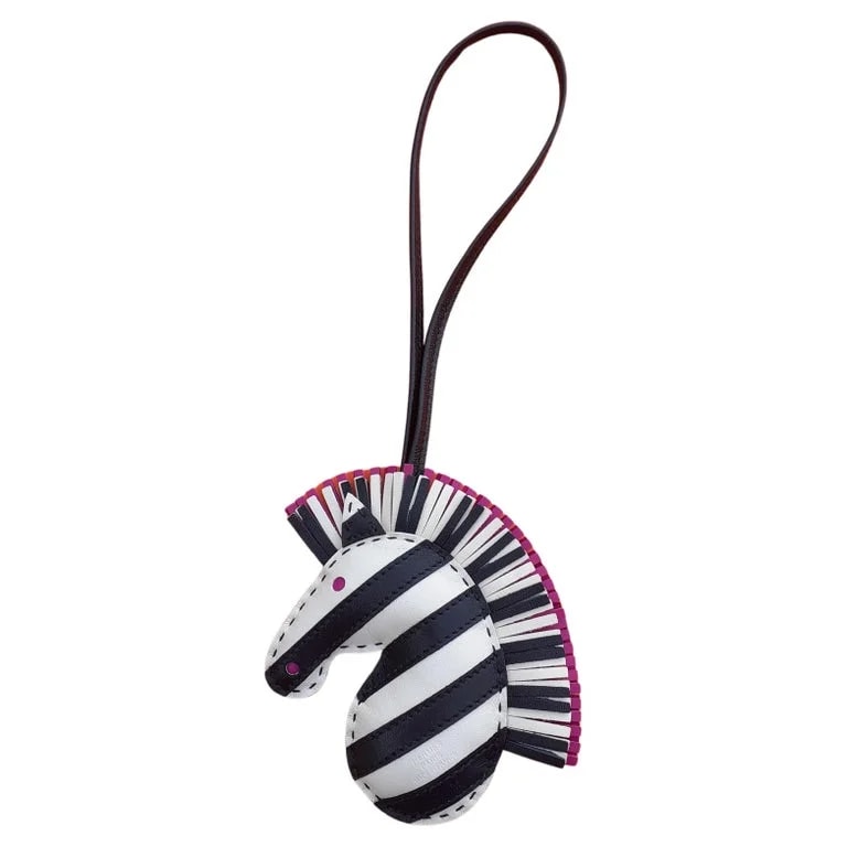 Hermès — Hermès Geegee Savannah Zebra Charm for Birkin Kelly Pourpre — Handbag — resale