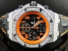 Audemars Piguet — New Custom Audemars Piguet Royal Oak Offshore Volcano Diamond 12 Ct — Watch — resale