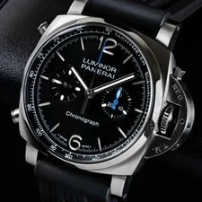 Panerai — Panerai Luminor Chrono 44mm Black Dial PAM01109 Complete 3x Straps 2030 Warranty — Watch — resale