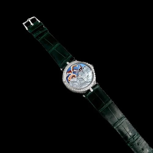 Worldofluxuryus — Van Cleef & Arpels Centenaire Oceanide Quantieme de Saisons 18K White Gold & Diamonds Lady's — Watch — resale