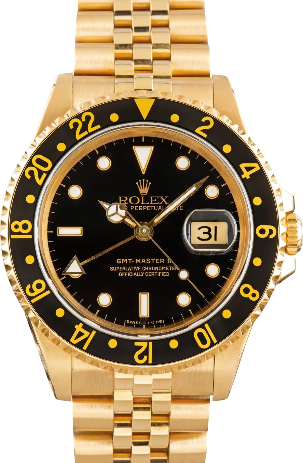 Rolex — Rolex GMT-Master II Jubilee Band Ref 16718 18k Yellow Gold — Watch — resale
