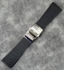 Breitling — Breitling Navitimer Rubber Strap & Buckle 26mm 20mm Black Stainless Steel — Watch — resale