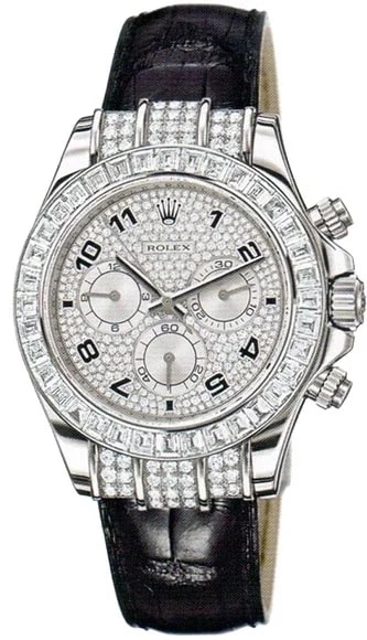 Worldofluxuryus — Rolex Daytona Cosmograph 18K White Gold & Diamonds — Watch — resale