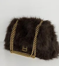 Balenciaga — Balenciaga Crush Chain Medium in Faux Fur E2 — Handbag — resale