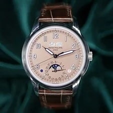 Patek Philippe — Patek Philippe Perpetual Calendar Salmon Dial 18K White Gold SET 5320G-011 — Watch — resale