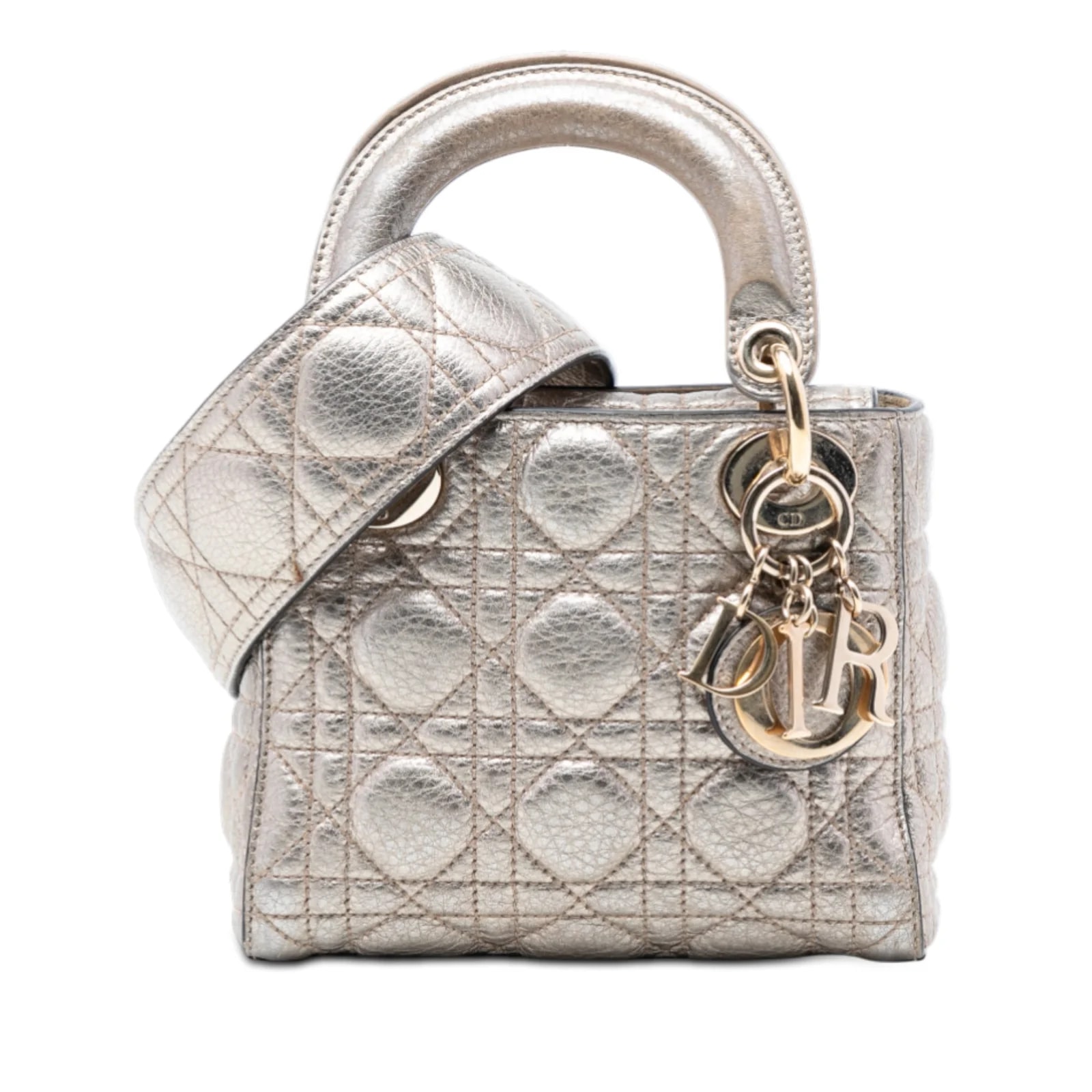 Dior — Mini Metallic Supple Lady Dior — Handbag — resale