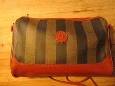 Fendi — Fendi Pequin Crossbody - & Stripes & — Handbag — resale