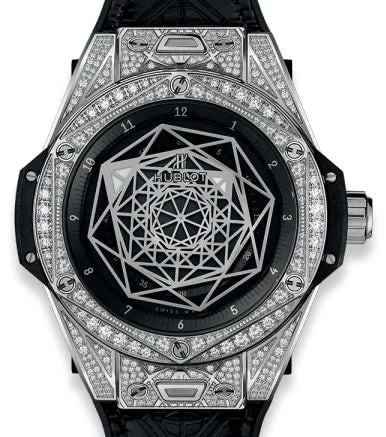 Worldofluxuryus — Hublot Big Bang Sang Bleu Stainless Steel & Diamonds Lady's — Watch — resale