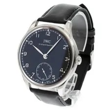 IWC — IWC Portugieser IW545407 44mm SS Black Dial Hand-Wind Small Seconds #C276 — Watch — resale