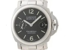 Panerai — Panerai PAM00048 Luminor MarinaWatches Black Dial Stainless Steel 【472】 — Watch — resale