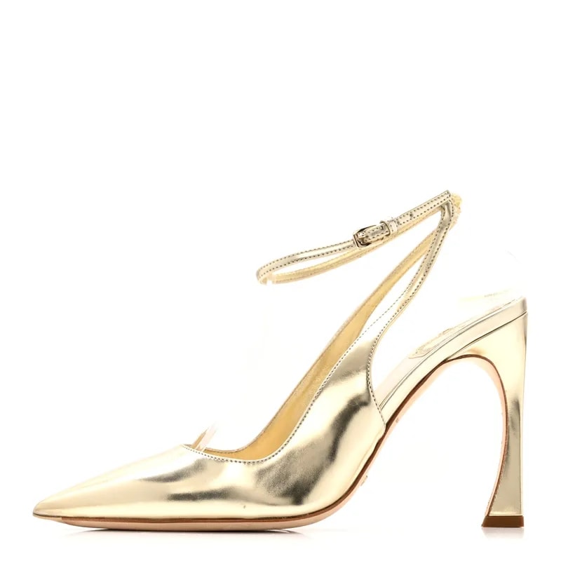 Dior — Metallic Songe 100mm 37 Or — Designer Shoe — resale
