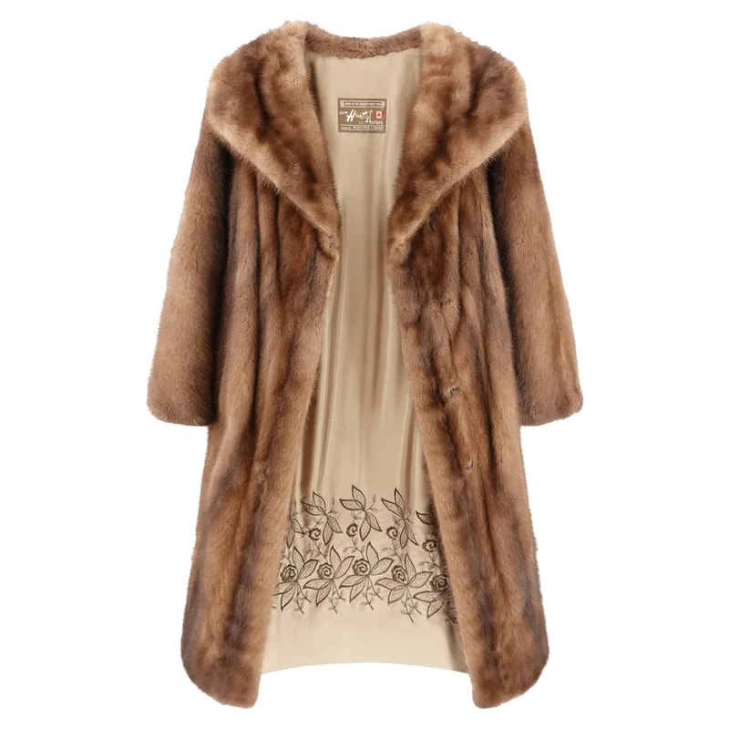 Aem Hurtig Furs — Aem Hurtig Furs Canadian Mink Coat With Embroidered Lining — Clothing — resale